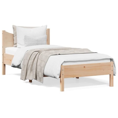 Rama łóżka, 75x190 cm, lite drewno sosnowe
