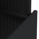 Stół ogrodowy, czarny, 100x55x73 cm, polirattan i akacja