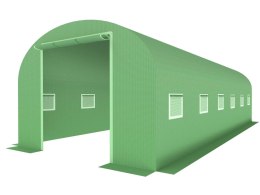 Folia na tunel szklarnie z oknami mioskitierą zielona 2x6x3m
