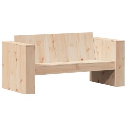 Sofa ogrodowa, 2-osobowa, 134x60x62 cm, lite drewno sosnowe