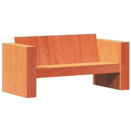 Sofa ogrodowa, 2-osobowa, woskowy brąz, 134x60x62 cm, sosnowa
