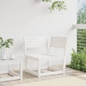 Narożne siedzisko ogrodowe, białe, 73x73x78 cm, drewno sosnowe
