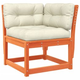 Ogrodowe siedzisko narożne z poduszkami woskowy brąz 73x73x78cm