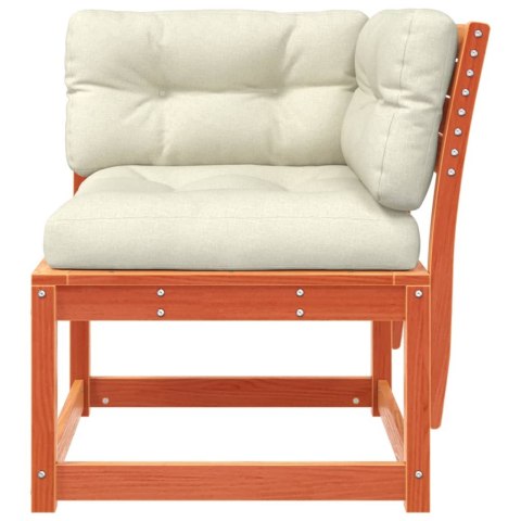 Ogrodowe siedzisko narożne z poduszkami woskowy brąz 73x73x78cm