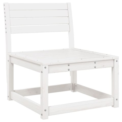 Ogrodowe siedzisko z poduszkami, białe, lita sosna