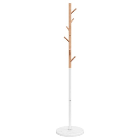 Stojący wieszak na płaszcze, biały, 172 cm, malowane żelazo Stojący wieszak na płaszcze, biały, 172 cm, malowane żelazo