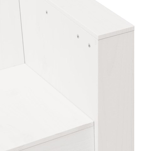 2-cz. zestaw mebli ogrodowych, biały, lite drewno sosnowe