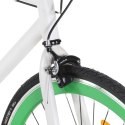 Rower single speed, biało-zielony, 700c, 59 cm