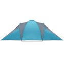 Namiot turystyczny, 6-os., niebieski, zaciemniany, wodoszczelny