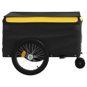 Przyczepka rowerowa, czarno-żółta, 45 kg, żelazo