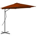 Parasol ogrodowy na stalowym słupku, terakota, 300x230 cm