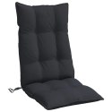 Poduszki na krzesła z wysokim oparciem, 6 szt., czarne, Oxford