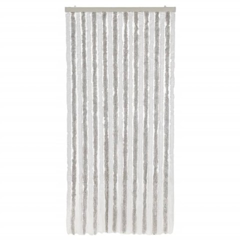 Zasłona przeciwko owadom, jasnoszaro-biała, 100x200 cm, szenil