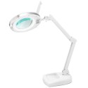 Lampa kosmetyczna z lupą szkłem powiększającym na biurko 5 dpi 60x LED śr. 127 mm