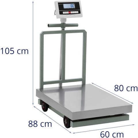 Waga platformowa 80x60cm magazynowa mobilna 1000kg / 0.2kg Waga platformowa 80x60cm magazynowa mobilna 1000kg / 0.2kg