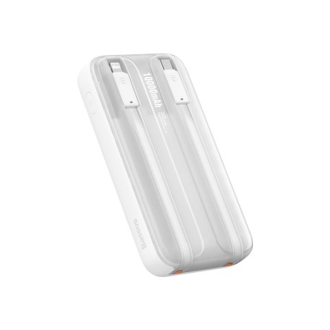 Powerbank z wyświetlaczem 10000mAh 22.5W Comet Series + kabel USB-A - USB-C 0.3m biały