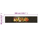 Dywanik kuchenny, wzór w przyprawy, 60x300 cm, aksamit