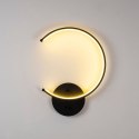 Lampa ścienna LED, 33 x 46 x 6 cm, czarna