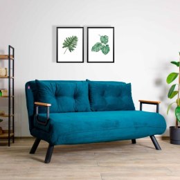 Podwójna rozkładana sofa, 133 x 50 cm, kolor petro