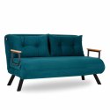 Podwójna rozkładana sofa, 133 x 50 cm, kolor petro