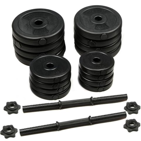 Wielofunkcyjna ławka treningowa + krótkie hantle, 30 kg Wielofunkcyjna ławka treningowa + krótkie hantle, 30 kg