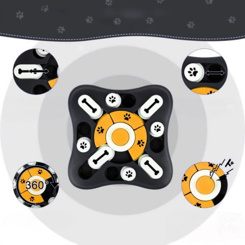 Puzzle dla psa gra zabawka PONGO czarny