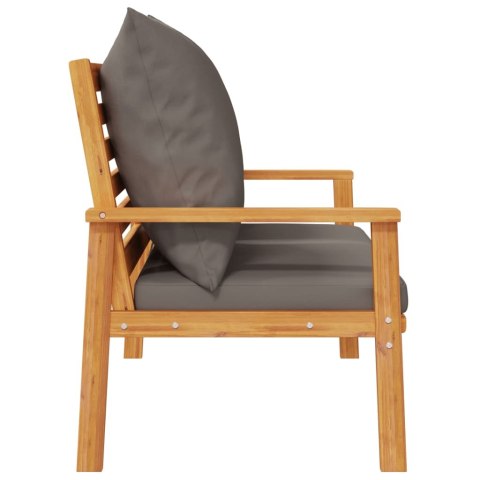 Ławka ogrodowa, 120 cm, z poduszką, lite drewno akacjowe