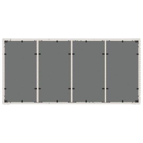 Stół ogrodowy ze szklanym blatem, biały 190x90x75 cm, rattan PE