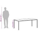 Stół ogrodowy ze szklanym blatem, biały 190x90x75 cm, rattan PE