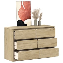Szafka z szufladami SAUDA, 111x43x73,5 cm, lite drewno sosnowe