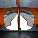 Namiot turystyczny, 10-os., szaro-pomarańczowy, zaciemniany