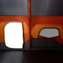 Namiot turystyczny, 9-os., szaro-pomarańczowy, zaciemniany