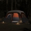Namiot turystyczny, szaro-pomarańczowy, zaciemniany, z LED