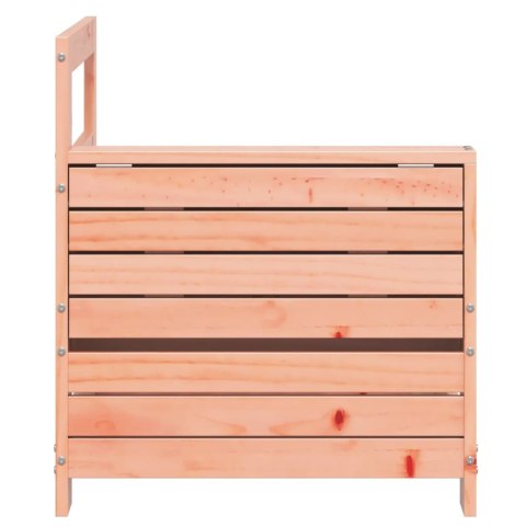 Siedzisko ogrodowe z podłokietnikiem i stolikiem, daglezja