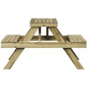 Stół piknikowy, 105x134x75 cm, impregnowane drewno sosnowe