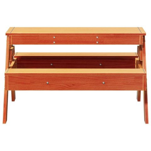 Stół piknikowy dla dzieci, woskowy brąz, 88x97x52 cm, sosnowy