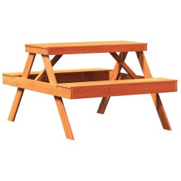 Stół piknikowy, woskowy brąz, 105x134x75 cm, drewno sosnowe
