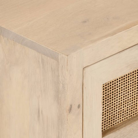 Szafka nocna, 40x30x50 cm, lite drewno mango i żelazo