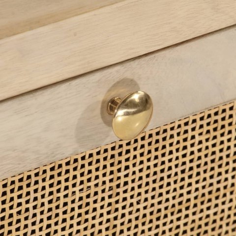 Szafka nocna, 40x30x50 cm, lite drewno mango i żelazo