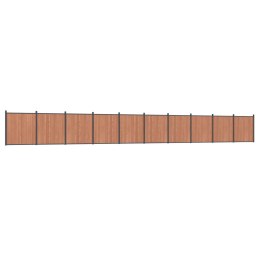 Panel ogrodzeniowy, brązowy, 1737x186 cm, WPC