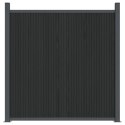 Panel ogrodzeniowy, szary, 1218x186 cm, WPC
