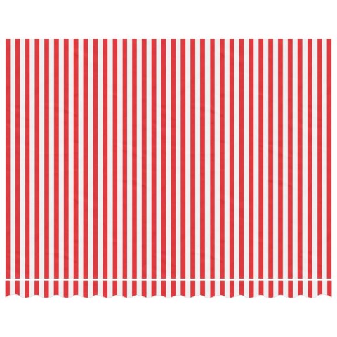 Tkanina na wymianę do markizy, czerwono-białe paski, 3,5x2,5 m