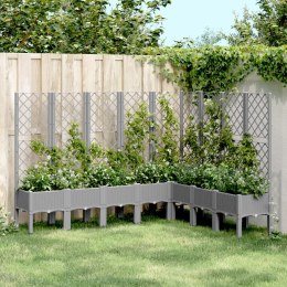 Donica ogrodowa z kratką, jasnoszara, 200x160x142 cm, PP