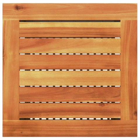 Stół ogrodowy, czarny, 40x40x42 cm, polirattan i akacja