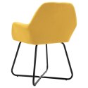 Krzesła do jadalni, 6 szt., żółte, tapicerowane tkaniną