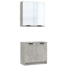 2-cz. zestaw szafek do łazienki, szarość betonu