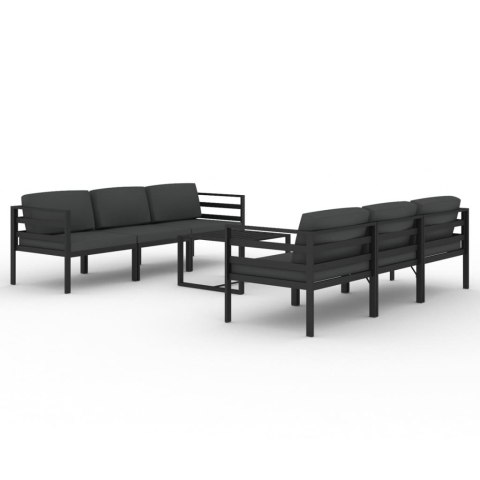 7-cz. zestaw mebli ogrodowych, poduszki, aluminium, antracyt 7-cz. zestaw mebli ogrodowych, poduszki, aluminium, antracyt