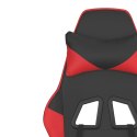 Fotel gamingowy, czarno-czerwony, sztuczna skóra