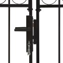 Brama ogrodzeniowa, podwójna, zaokrąglona, stal, 300x125 cm