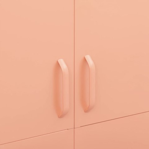 Szafa, różowa, 90x50x180 cm, stalowa